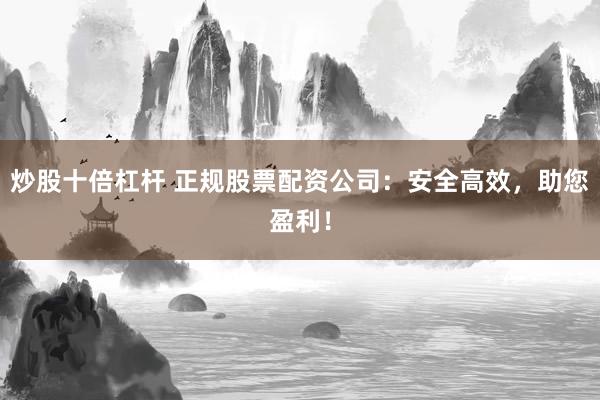 炒股十倍杠杆 正规股票配资公司：安全高效，助您盈利！